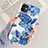 Coque Silicone Fleurs Souple Couleur Unie Etui Housse pour Apple iPhone 11 Bleu