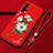 Coque Silicone Fleurs Souple Couleur Unie Etui Housse pour Huawei Nova 5 Pro Rouge