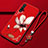 Coque Silicone Fleurs Souple Couleur Unie Etui Housse pour Huawei Nova 5 Pro Vin Rouge