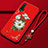 Coque Silicone Fleurs Souple Couleur Unie Etui Housse pour Huawei Nova 6 Rouge