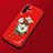 Coque Silicone Fleurs Souple Couleur Unie Etui Housse pour Huawei P30 Pro New Edition Vin Rouge