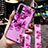 Coque Silicone Fleurs Souple Couleur Unie Etui Housse pour Oppo Find X2 Violet