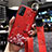 Coque Silicone Fleurs Souple Couleur Unie Etui Housse pour Oppo Reno5 Pro 5G Rouge