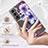 Coque Silicone Fleurs Souple Couleur Unie Etui Housse pour Samsung Galaxy S21 5G Petit