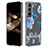 Coque Silicone Fleurs Souple Couleur Unie Etui Housse pour Samsung Galaxy S24 5G Bleu