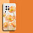 Coque Silicone Fleurs Souple Couleur Unie Etui Housse pour Vivo X80 Pro 5G Orange