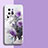 Coque Silicone Fleurs Souple Couleur Unie Etui Housse pour Vivo X80 Pro 5G Violet
