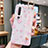 Coque Silicone Fleurs Souple Couleur Unie Etui Housse pour Xiaomi Mi 10 Rose Rouge