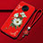 Coque Silicone Fleurs Souple Couleur Unie Etui Housse pour Xiaomi Redmi K30 Pro Zoom Rouge