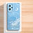 Coque Silicone Fleurs Souple Couleur Unie Etui Housse pour Xiaomi Redmi Note 12 5G Bleu
