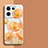 Coque Silicone Fleurs Souple Couleur Unie Etui Housse pour Xiaomi Redmi Note 13 Pro 5G Orange