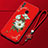 Coque Silicone Fleurs Souple Couleur Unie Etui Housse S01 pour Huawei Honor 10 Lite Rouge