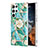 Coque Silicone Fleurs Souple Couleur Unie Etui Housse S01 pour Samsung Galaxy S21 Ultra 5G Vert