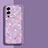 Coque Silicone Fleurs Souple Couleur Unie Etui Housse S01 pour Vivo V25 Pro 5G Violet Clair