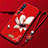 Coque Silicone Fleurs Souple Couleur Unie Etui Housse S01 pour Xiaomi Mi Note 10 Pro Vin Rouge