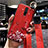 Coque Silicone Fleurs Souple Couleur Unie Etui Housse S01 pour Xiaomi Redmi K30 4G Rouge