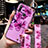 Coque Silicone Fleurs Souple Couleur Unie Etui Housse S02 pour Huawei Enjoy 10 Plus Violet