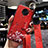 Coque Silicone Fleurs Souple Couleur Unie Etui Housse S02 pour Xiaomi Redmi K30 Pro 5G Rouge