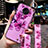 Coque Silicone Fleurs Souple Couleur Unie Etui Housse S02 pour Xiaomi Redmi K30 Pro Zoom Violet
