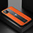 Coque Silicone Gel Motif Cuir Housse Etui avec Magnetique FL1 pour Samsung Galaxy A12 5G Orange