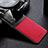 Coque Silicone Gel Motif Cuir Housse Etui avec Magnetique FL1 pour Samsung Galaxy A52 5G Rouge