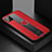 Coque Silicone Gel Motif Cuir Housse Etui avec Magnetique FL1 pour Samsung Galaxy A81 Rouge