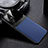Coque Silicone Gel Motif Cuir Housse Etui avec Magnetique FL1 pour Samsung Galaxy F42 5G Bleu