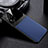 Coque Silicone Gel Motif Cuir Housse Etui avec Magnetique FL1 pour Samsung Galaxy M53 5G Bleu