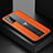 Coque Silicone Gel Motif Cuir Housse Etui avec Magnetique FL1 pour Samsung Galaxy Note 20 5G Orange