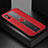 Coque Silicone Gel Motif Cuir Housse Etui avec Magnetique FL1 pour Xiaomi Redmi 9A Rouge