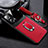 Coque Silicone Gel Motif Cuir Housse Etui avec Magnetique FL2 pour Xiaomi Poco X4 GT 5G Rouge