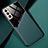 Coque Silicone Gel Motif Cuir Housse Etui avec Magnetique M01 pour Samsung Galaxy S21 FE 5G Vert