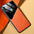 Coque Silicone Gel Motif Cuir Housse Etui avec Magnetique pour Samsung Galaxy A11 Orange
