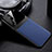 Coque Silicone Gel Motif Cuir Housse Etui avec Magnetique pour Samsung Galaxy S24 Ultra 5G Bleu