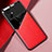 Coque Silicone Gel Motif Cuir Housse Etui avec Magnetique pour Xiaomi Poco M4 5G Rouge