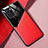 Coque Silicone Gel Motif Cuir Housse Etui avec Magnetique pour Xiaomi Redmi Note 10 Pro 5G Rouge