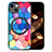 Coque Silicone Gel Motif Cuir Housse Etui avec Magnetique S01D pour Apple iPhone 13 Colorful