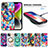 Coque Silicone Gel Motif Cuir Housse Etui avec Magnetique S01D pour Apple iPhone 13 Petit