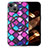 Coque Silicone Gel Motif Cuir Housse Etui avec Magnetique S01D pour Apple iPhone 13 Petit