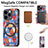 Coque Silicone Gel Motif Cuir Housse Etui avec Magnetique S01D pour Apple iPhone 14 Pro Max Petit