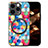 Coque Silicone Gel Motif Cuir Housse Etui avec Magnetique S01D pour Apple iPhone 14 Pro Max Petit