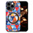 Coque Silicone Gel Motif Cuir Housse Etui avec Magnetique S01D pour Apple iPhone 15 Pro Petit