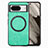 Coque Silicone Gel Motif Cuir Housse Etui avec Magnetique S01D pour Google Pixel 8 5G Vert