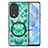 Coque Silicone Gel Motif Cuir Housse Etui avec Magnetique S01D pour Huawei Honor 80 5G Petit