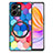 Coque Silicone Gel Motif Cuir Housse Etui avec Magnetique S01D pour Huawei Honor 80 SE 5G Colorful