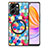 Coque Silicone Gel Motif Cuir Housse Etui avec Magnetique S01D pour Huawei Honor 80 SE 5G Petit