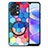 Coque Silicone Gel Motif Cuir Housse Etui avec Magnetique S01D pour Huawei Honor X7a Colorful