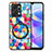 Coque Silicone Gel Motif Cuir Housse Etui avec Magnetique S01D pour Huawei Honor X7a Petit