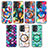 Coque Silicone Gel Motif Cuir Housse Etui avec Magnetique S01D pour Huawei Honor X7a Petit