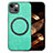 Coque Silicone Gel Motif Cuir Housse Etui avec Magnetique S02D pour Apple iPhone 14 Petit